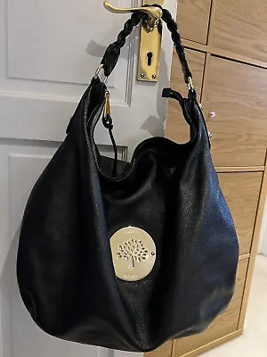 Mulberry Large Daria Hobo Bag In Black Soft Spongy Leather • £315