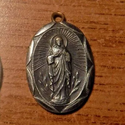 Vintage Catholic Scapular Medal Silver Plated • $9.72