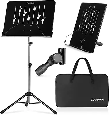 CAHAYA Sheet Music Stand With Carry Bag Notes Books Stand Laptop Stand Tablet De • $33.69