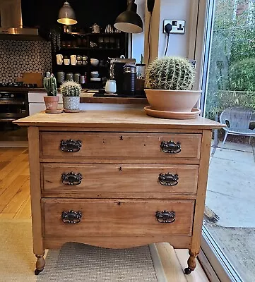 ☆ Lovely Vintage  Edwardian Chest Of Drawers With Removal Mirror - DELIVERY ☆ • £425