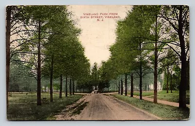 C1910 Sixth Street Park Dirt Roads Vineland New Jersey NJ ANTIQUE Postcard • $16.19