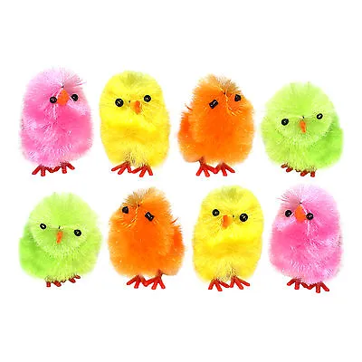 Mini Neon Fluffy Plush Easter Chenille Chicks - Easter Bonnet Decoration • £2.99