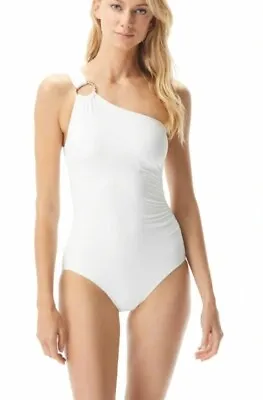 Michael Kors One Shoulder Underwire One Piece Swimsuit - Iconic Solids. Size 6 • $54
