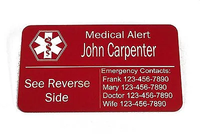 Diabetic Wallet Medical Alert Card Custom Engraved ID Information Cards • $13.95