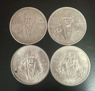 Silver/.072 Mexico 10 Pesos Lot 1977-1979 • $61