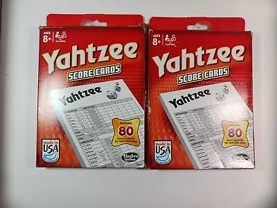 2 Hasbro Gaming 06100 Yahtzee Game Score Pads 80 Sheets • $14