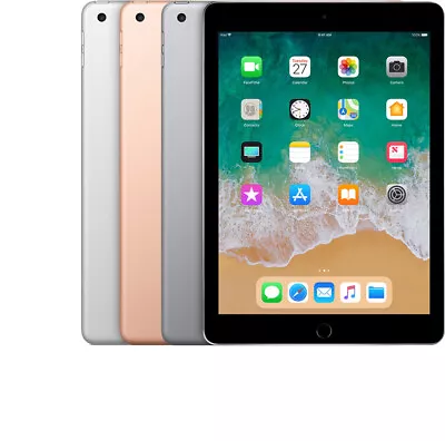 Apple IPad 6 9.7  32GB 128GB Silver Gold Gray WiFi Or Cellular - Acceptable • $119.99