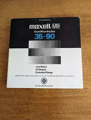 Maxell Ud 35-90 7  Reel To Reel Sound Recording Tape Professional Use • £21.49