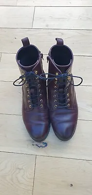£13 • Buy Ladies Burgundy Leather Ankle Aldo Boots Size 6