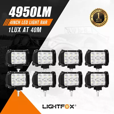 8x 4inch OSRAM LED Work Light Bar Flood Beam Offroad Reverse Lamp 4x4 • $67.95