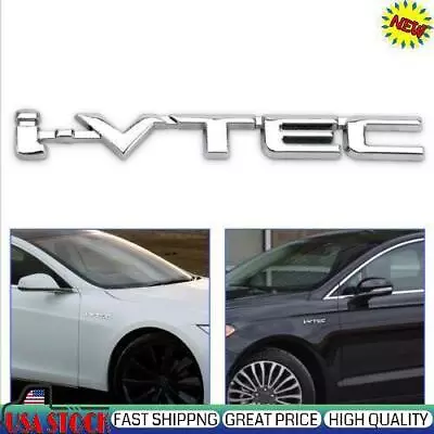 3D Metal I-VTEC Car Trunk Rear Turbo Fender Emblem Badge Decals Stickers Sil A1 • $10.63