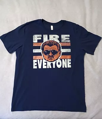 Chicago Bears Mike Ditka Fire Everyone Blue T-Shirt Mens XL • $18