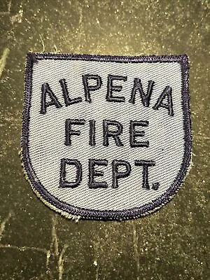 Rare ALPENA MICHGAN FIRE DEPARTMENT SHOULDER PATCH MI Vtg 60s 70s Rescue • $12.80