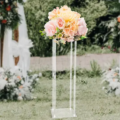 10x10  Acrylic Column Flower Stand Crystal Chains Geometric Wedding Centerpieces • $25.65