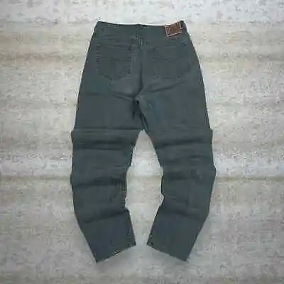 Vintage Z Cavaricci Jeans 32x32 Relaxed Tapered Fit Olive Green Wash Denim 90s • $40