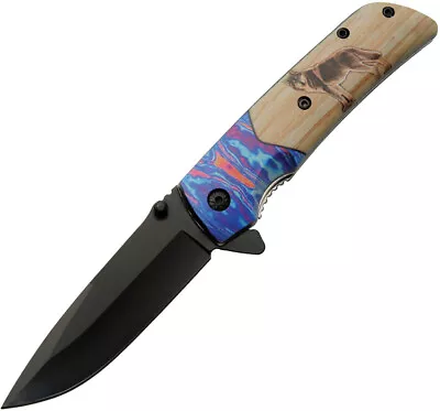 Rite Edge 300564-WF Voodoo Linerlock Wolf Folding Pocket Knife • $12.24
