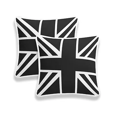 100% Cotton Union Jack Square Cushion Covers Home Garden Sofa Pillow Throw 18x18 • £3.89