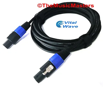 15' Ft 14ga Speakon Amp To SPEAKER CABLE WIRE Premium Pro Audio PA DJ Cord VWLTW • $18.99