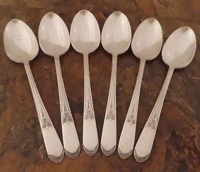 IS Devonshire 6 Teaspoons Spoons Wm Rogers Vintage Silverplate Flatware Lot E • $24.99