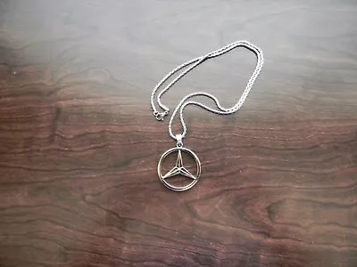 Mercedes-benz  Auto Car Grille Emblem Stainless Steel Chain Necklace • $42.50