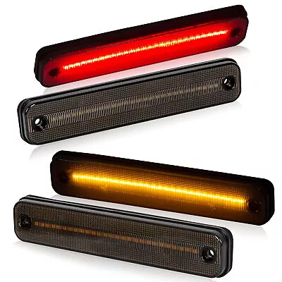 For 03-09 Hummer H2 4PC Amber+Red LED Side Marker Lights Signal Lamps Set Smoked • $20.99