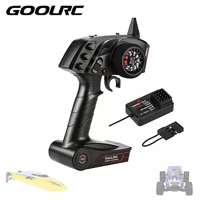 GoolRC TG3 2.4G 3CH RC Transmitter Controller With TG-3 Receiver For RC Car Z8Z0 • $34.45