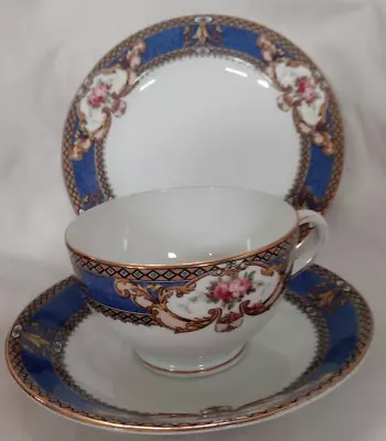 Allertons Pretty Rose Pattern 6681 Cup Saucer & Tea Plate Trio (8 Available) • £6.99