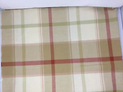 1.5 Metres Of Laura Ashley Terracotta Check Fabric Material • £44.99