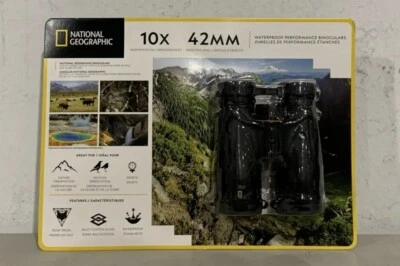 $34.99 • Buy BRAND NEW National Geographic 10 X 42 Waterproof Binoculars Kit With Harness