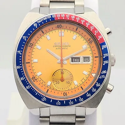 SEIKO 6139-6001 POGUE PEPSI Chronograph Day/Date Automatic 17J Men's Steel Watch • $2506.39