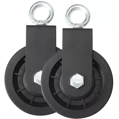  2 Pcs Lifting Blocks Attachment Silent Pulley Fitness Equipment • £21.39