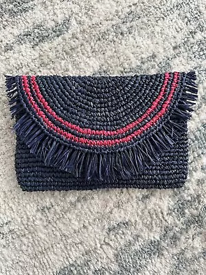 NWT Vineyard Vines Straw Clutch Purse Bag • $25