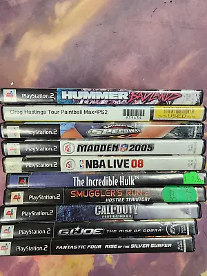 PS2 Assorted Game Lot Bundle (10) Call Of Duty Incredible Hulk GI Joe O2 • $29.99