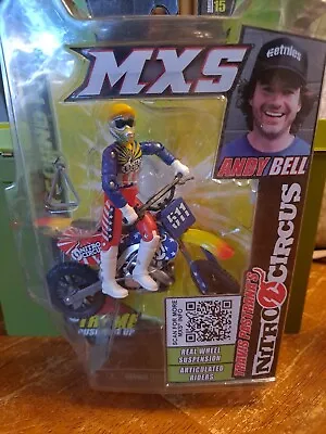 2012 Jakks  MXS Andy Bell Nitro Circus  Sound FX Articulated Rider NEW Series 15 • $50