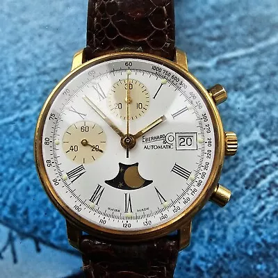 £1299 • Buy Eberhard & Co Limited Edition Anniversary Moonphase Chronograph  Men's Watch 