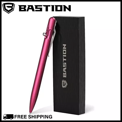 BASTION BOLT ACTION PEN SLIM ALUMINUM PINK Women Ballpoint Luxury EDC Metal Pens • $44.99