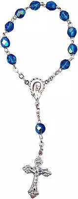Vatican Imports Crystal Sunburst One Decade Rosary | Italian Christian Jewelry • $22.08