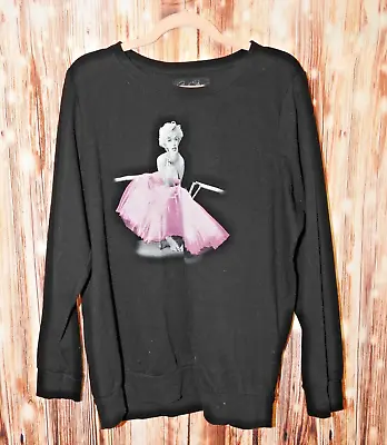 Torrid Black & Pink Marilyn Monroe Pullover Sweater Size 2x 2 18/20 • $29.95