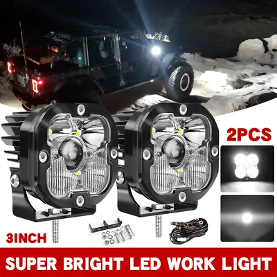 2X 3INCH LED Work Light Bar Laser Spot Pods Offroad Driving Lamp ATV Motorcycle • $93.98