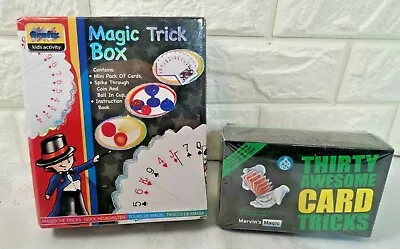 New Marvin's Magic Thirty Awesome Card Tricks Set & Magic Trick Box  *2 Sets* 👀 • £9.99