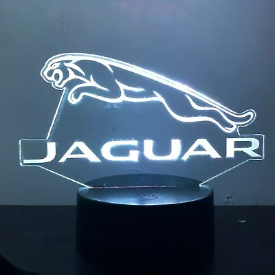 Jaguar Jag Luxury Car Prestige 3D Acrylic LED 7 Colour Night Light Desk Lamp • $35