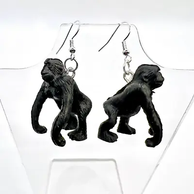 Gorilla Earrings - Monkey Earrings - Animal Earrings - Zoo Earrings - Teacher • $9.49