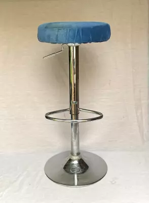 Vintage Chrome Swivel Adjustable Kitchen Counter Mid Century Bar Stool Foot Rest • $59.99