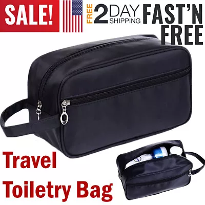 Man Travel Toiletry Bag Kit Gift For Men Shaving Organizer Case Gym Shower Bag • $8.99