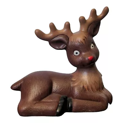 VTG Ceramic Mold Christmas Sitting Reindeer Deer  Ceramic Figurine Rudolph  • $18