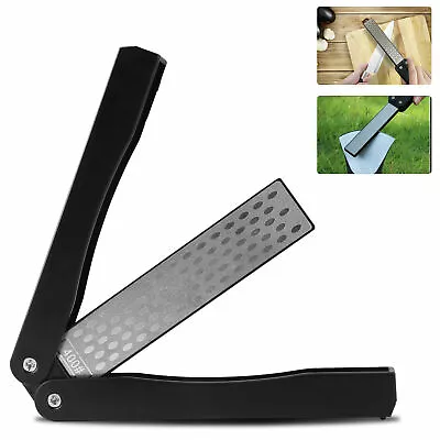 Knife Sharpener Double Sided Pocket Foldable Diamond Sharpening Stone Kitchen • $9.24