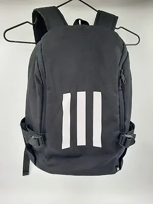 $39.96 • Buy Adidas School Bag Unisex Backpack Black / White Stripes
