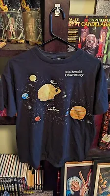 VTG 90s McDonald Observatory Space Milky Way T Shirt M Fort Davis TX 27x22 FLAW • $26.39