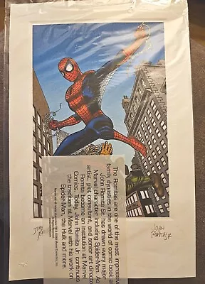 2002 SPIDER-MAN SIGNED LITHOGRAPH  By JOHN ROMITA SR. & JR.  SEALED Marvel  • $35