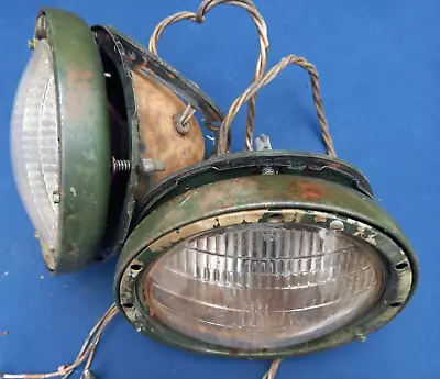 Pair Of Rare Military Land Rover Series 1 2 2a 3 Lightweight Headlights • $248.66